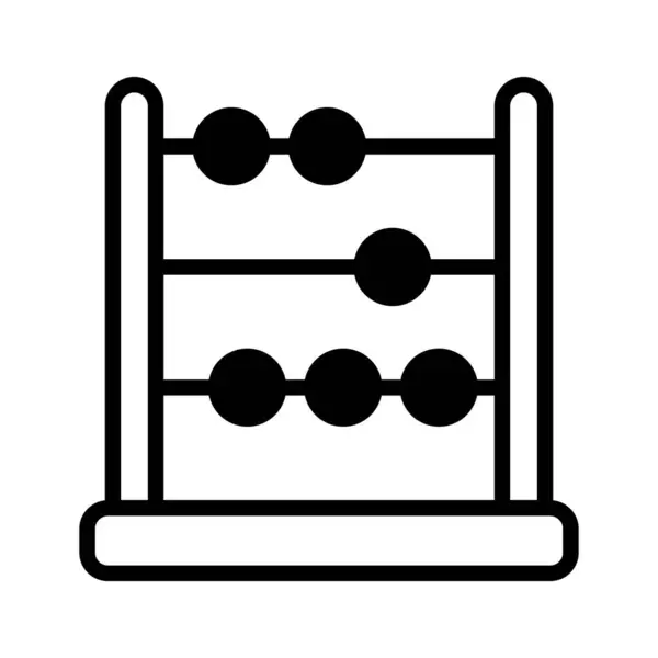 stock vector An oblong frame with rows of wires or grooves along which beads are slide, used for calculating, vector of calculation