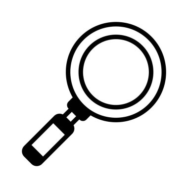 Dijital arayüzlerde arama, yakınlaştırma ve keşif işlevleri için uygun bir büyüteç simgesi