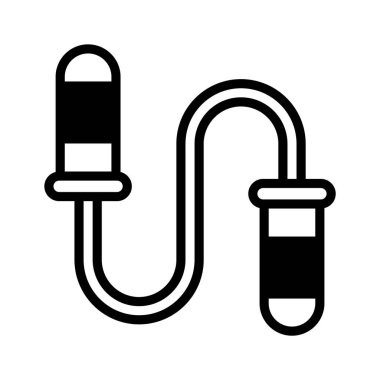 Fitness dizisi, modern tasarım tarzında ip atlama simgesi