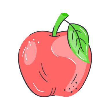 Kırmızı Elma 'nın kişiselleştirilebilir simgesi, vektör kullanmaya hazır
