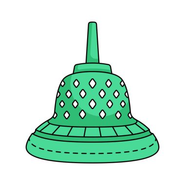 Dünyanın en büyük Budist tapınağı, Endonezya 'da, borobudur vektör tasarımı