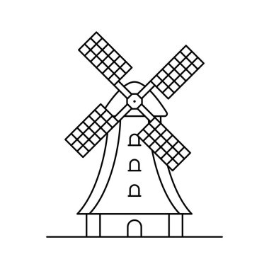 Modern tasarım tarzında bu inanılmaz kreş yel değirmeni ikonunu alın.