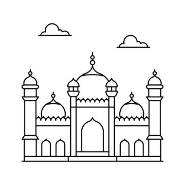 Baadshahi Camii, Lahore Pakistan 'daki büyük cami, Babür mimarisi.