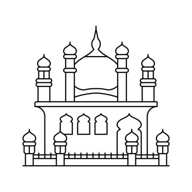 Amritsar 'daki kutsal Sikh tapınağı, Amritsar vektör tasarımının altın tapınağı.