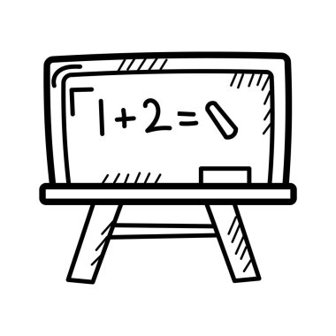 Moda karalama tarzında inanılmaz bir okul yönetim kurulu simgesi.