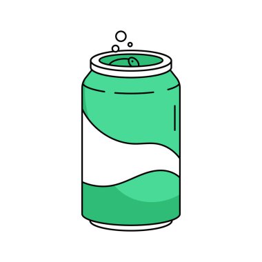 Ferahlatıcı bir soda kutusu vektör tasarımı, içecek için ideal, fast food,