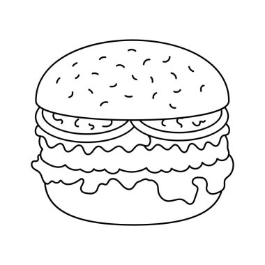 Harika bir hamburger ikonu, özel kullanıma hazır.