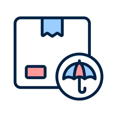 Paket sigortasının kavram simgesini belirten bir paket