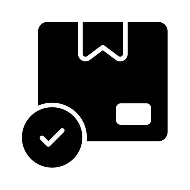 Sıralamanın simgesi olan karton işaretli konsept, paket teslim edilmiş vektör tasarımı