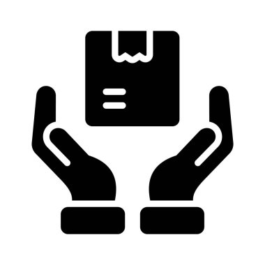 Pakette parsel bakım simgesinin konsept simgesi gösteriliyor