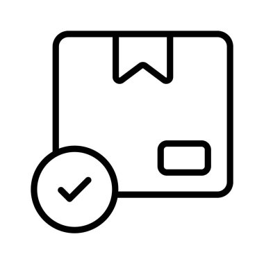 Sıralamanın simgesi olan karton işaretli konsept, paket teslim edilmiş vektör tasarımı