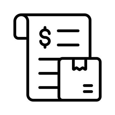 Kargo teslimatı fatura vektör tasarımı, kargo faturasının moda simgesi