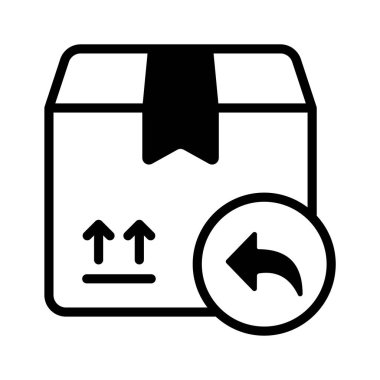 An amazing icon of return product in modern style, order return, parcel return clipart