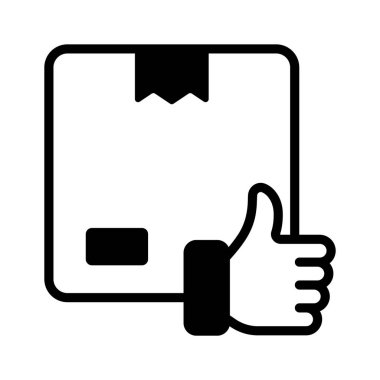 Onaylanmış sevkiyatı simgeleyen, onaylanmış bir paket simgesi