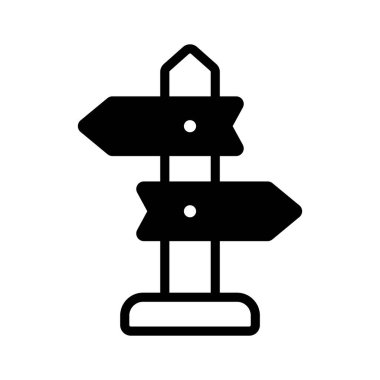 Modern işaret direği simgesi, premium kullanıma hazır