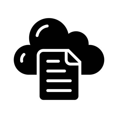 Bulutlu kağıt, inanılmaz bir bulut simgesi, internet veri depolama