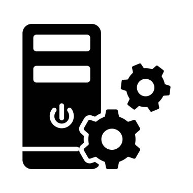 Bilgisayar ayarlarının Pc konsept simgesini belirten çark