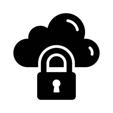 Bulut korumalı asma kilit, bulut güvenlik simgesi