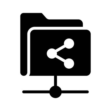 Paylaşılan dizin, ağ dizini simgesi tasarımı, premium vektör