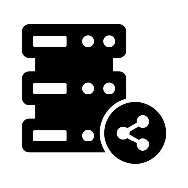 Veri paylaşımının kavram simgesini gösteren veri sunucusuyla imzalama