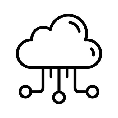 Bulut ağının bu yaratıcı simgesini moda tarzında al