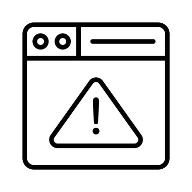 Web sayfası ile ünlem işareti, web sitesi hatasının konsept simgesini belirtiyor