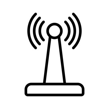 Geniş bant ağ anten simgesi tasarımı, premium vektör