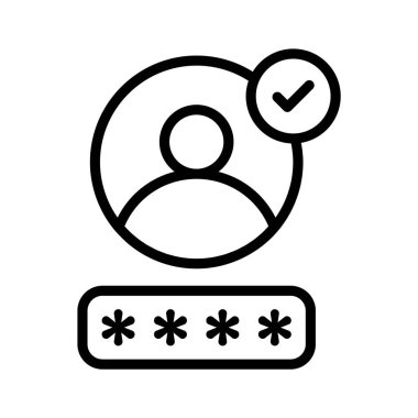 Modern tarzda onaylanmış kullanıcının iyi tasarlanmış simgesi