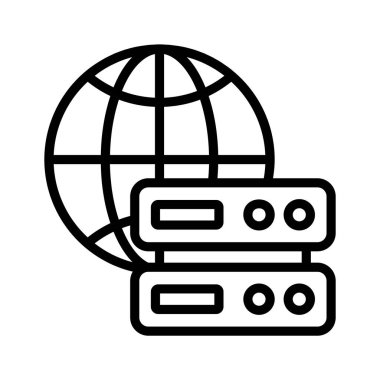 Dünya çapında veri merkezi, küresel veri, dünya çapında veri servis simgesi