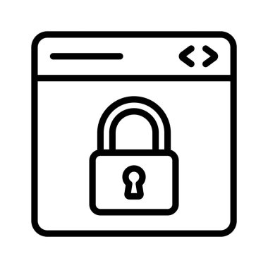 Web sayfası koruma simgesiyle asma kilit