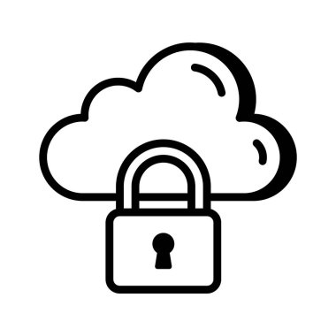 Bulut korumalı asma kilit, bulut güvenlik simgesi