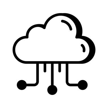 Bulut ağının bu yaratıcı simgesini moda tarzında al