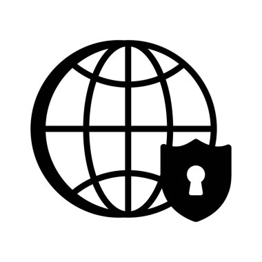 Moda tarzında güzel tasarlanmış küresel koruma simgesi