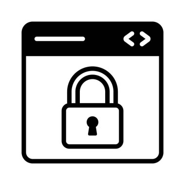 Web sayfası koruma simgesiyle asma kilit