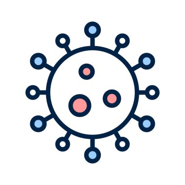 Bulaşıcı hastalıklar, viral coronavirüs ikonu, kullanmaya hazır