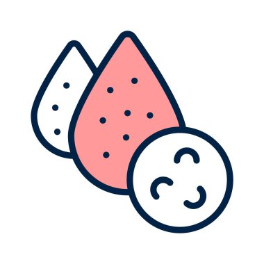 Kan damlasının bakterili, enfekte veya kirlenmiş kanı sembolize eden bir simgesi