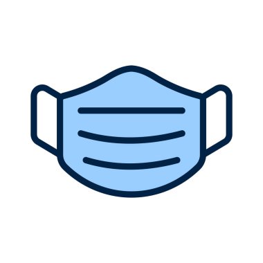 Modern tarzda tıbbi yüz maskesi, kabarık koruma maskesi.