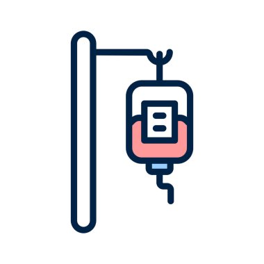 Modern tarzda kan torbası simgesi, vektör kullanmaya hazır