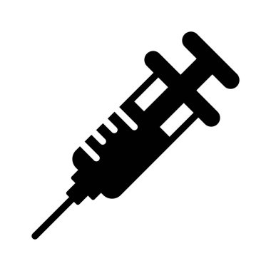 Modern tarzda, kullanmaya ve indirmeye hazır inanılmaz bir enjeksiyon ikonu