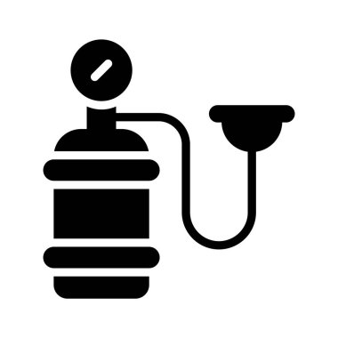 Oksijen tüpüne bağlı oksijen tüpü, oksijen silindiri simgesi