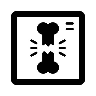 Kemik kırığı x ışını vektör tasarımı modern simge kullanmaya hazır