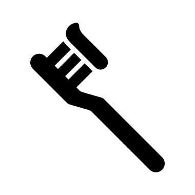 Diş fırçasının simgesi, diş hijyenini sembolize ediyor ve günlük ağız bakımı.