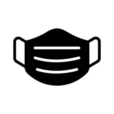 Modern tarzda tıbbi yüz maskesi, kabarık koruma maskesi.