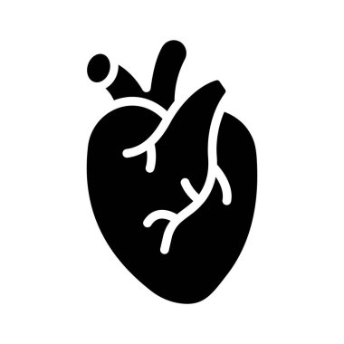 İnsan kalbinin, tıbbi ve sağlık hizmetlerinin bu güzel tasarım ikonuna bir bakın.