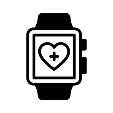 Sağlık takipçisi akıllı saati beyaz arkaplanda izole edildi