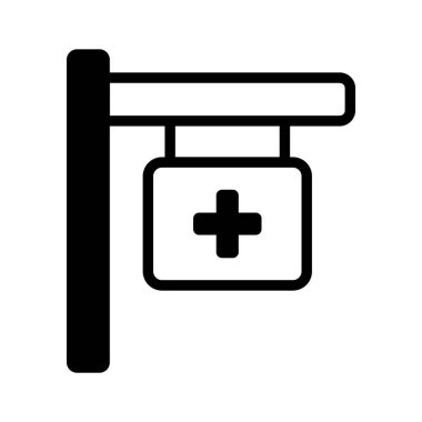 Medikal tahta vektör tasarımı modern tarzda, düzenlenebilir simge