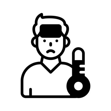 Bu yaratıcı, modaya uygun hasta adam ikonunu alın.