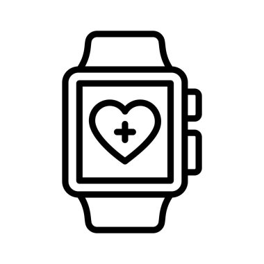 Sağlık takipçisi akıllı saati beyaz arkaplanda izole edildi