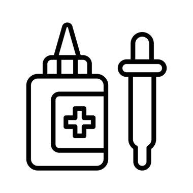 Burun spreyinin düzenlenebilir simgesi, burun spreyi tasarımı