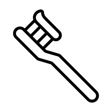 Diş fırçasının simgesi, diş hijyenini sembolize ediyor ve günlük ağız bakımı.